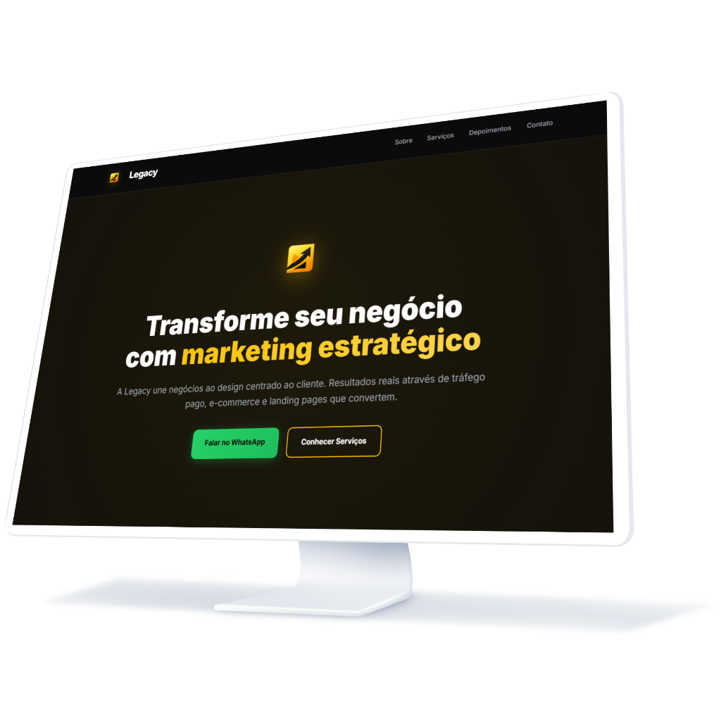 Landing page mockup